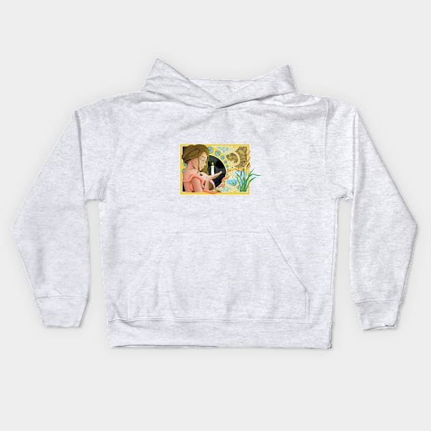 Psyche and Eros Kids Hoodie by Whicheverclown